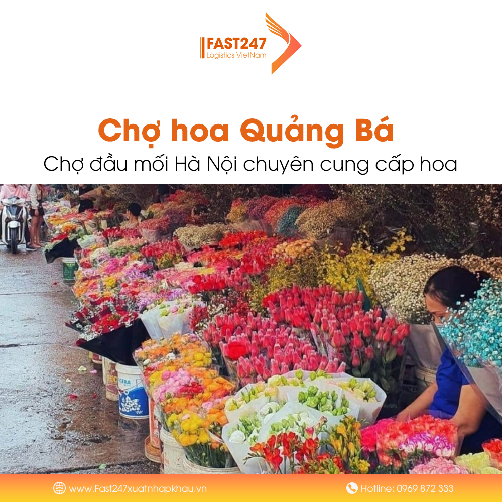 Chợ hoa Quảng Bá – Chợ đầu mối Hà Nội chuyên cung cấp hoa